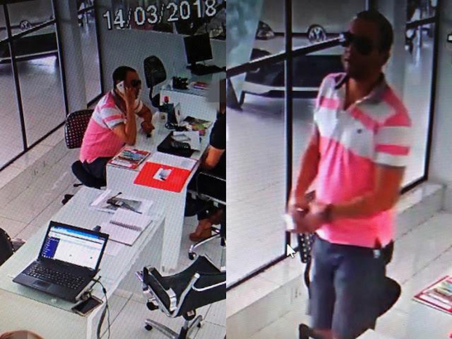 Homem furta celular de funcionária dentro de concessionária em Mossoró; veja vídeo
