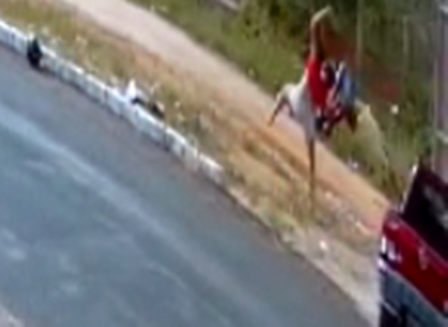 Câmera flagra casal 