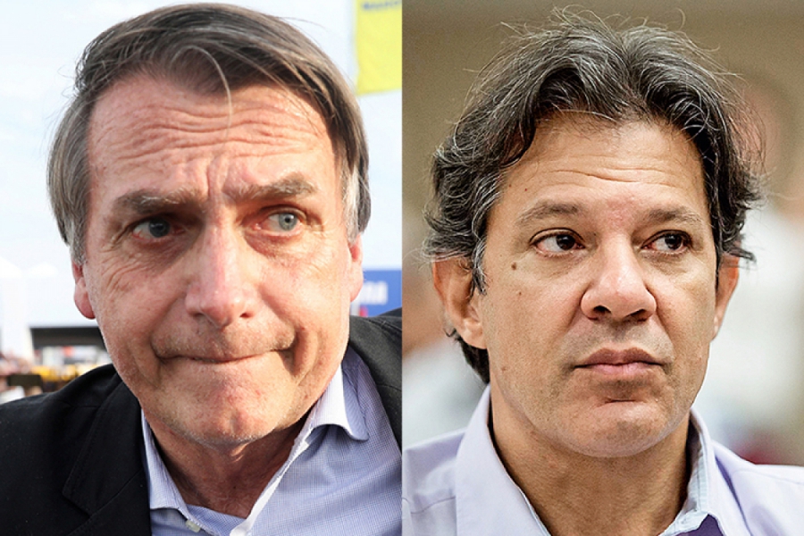 Bolsonaro e Haddad decidirão eleição para presidente no segundo turno