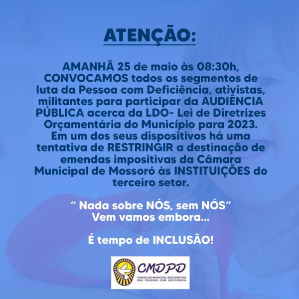 Conselho Municipal convoca ONGs para votação de emendas à LDO