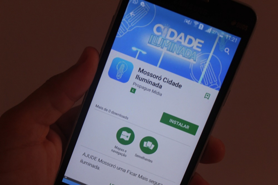 Aplicativo permite pedir reparos na iluminação pública em Mossoró