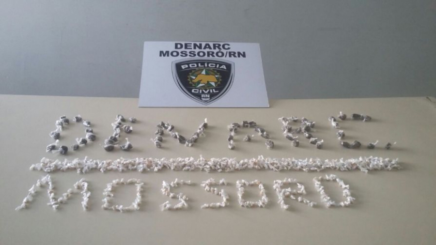 Denarc apreende mais de 400 pedras de crack e 67 trouxinhas de maconha em Mossoró