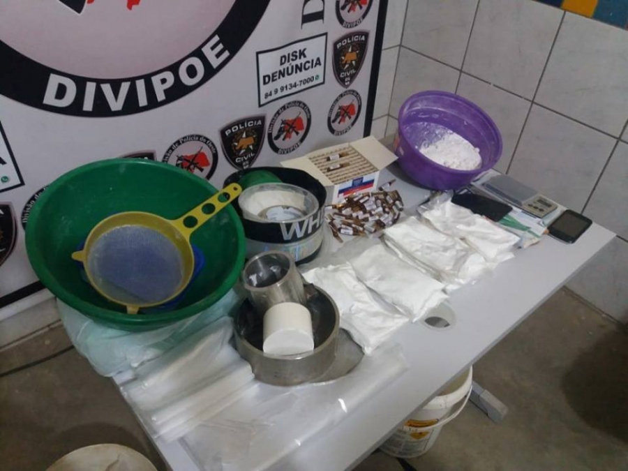 Polícia estoura laboratório de drogas e prende três pessoas em Mossoró