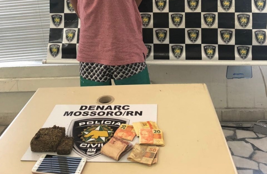 Polícia prende homem suspeito de tráfico de drogas em Mossoró